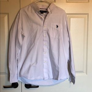 White Polo Long Sleeve Button Down